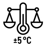 Stabilité en température de ±5 °C 