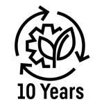 Spare parts available for ten years 