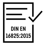 A hőmérsékleti stabilitás megfelel a DIN EN 16825:2015/Hűtés szabványnak