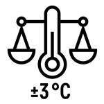 ±3 °C температурна стабилност 