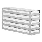 Stainless steel drawer rack, 5x4 with boxes