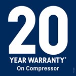 20-Year Warranty on compressor – Durable and Reliable 
