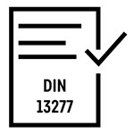 Во согласност со DIN 13277