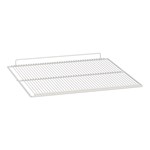 White plastic-coated grid shelf